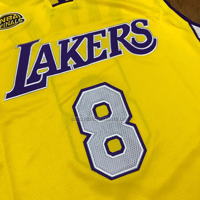 Camiseta Los Angeles Lakers Kobe Bryant NO 8 Icon 1999-00 Finals Bound Amarillo
